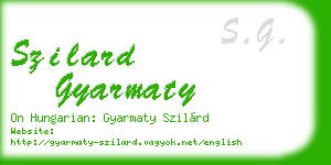 szilard gyarmaty business card